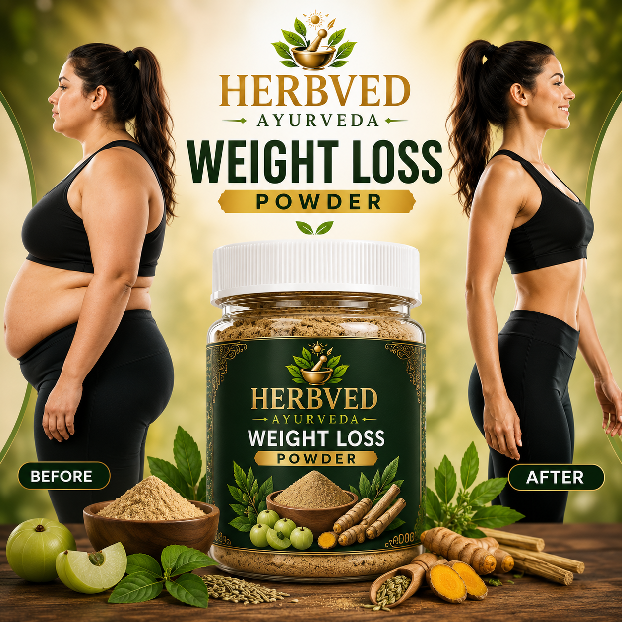 Herbveda Weight Loss Powder 30 Days Challege