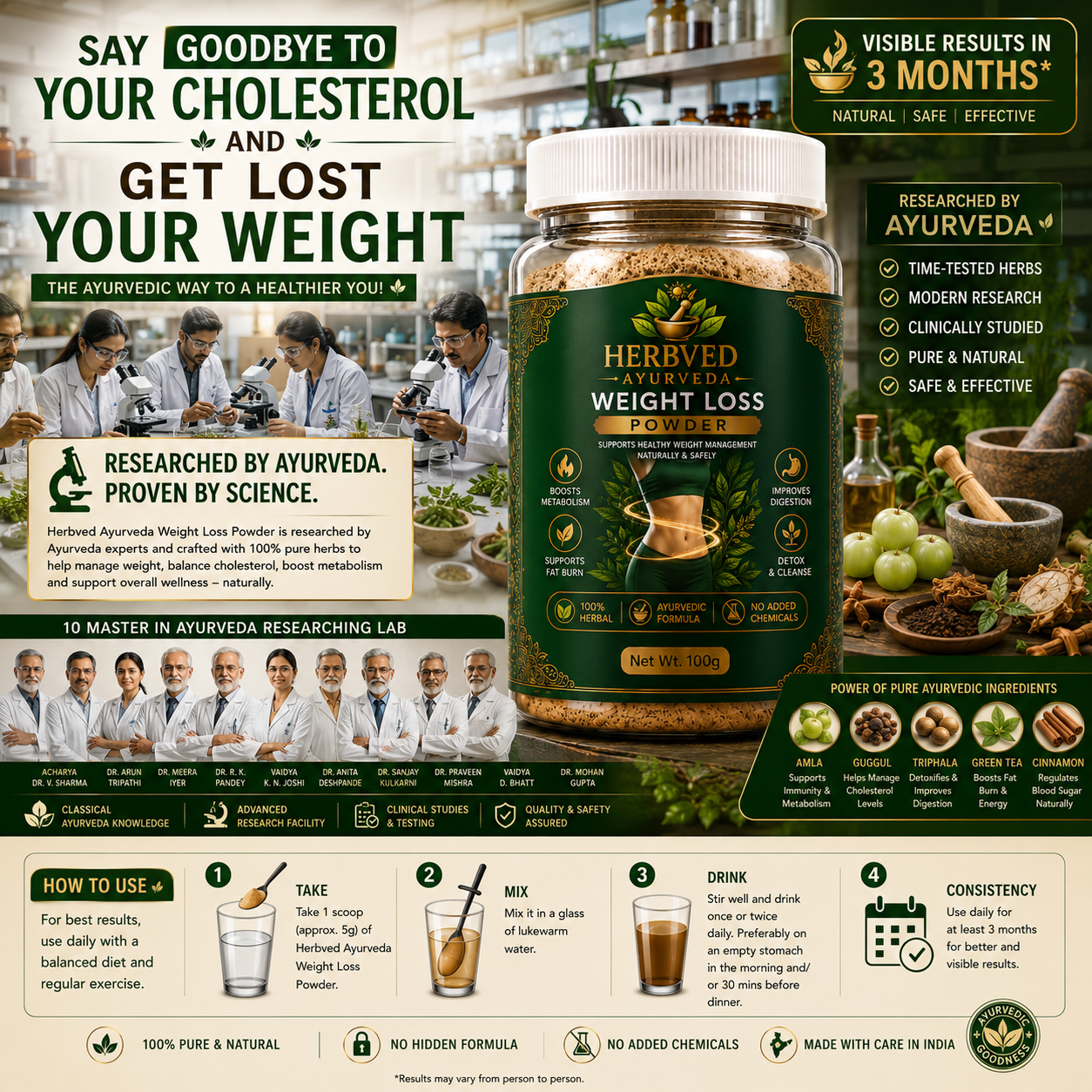 Herbveda Weight Loss Powder 30 Days Challege
