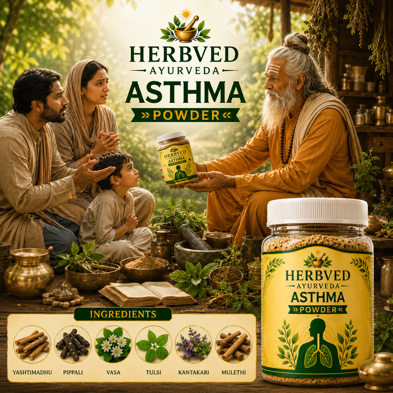 Herbved Asthma Care Powder 30 Days Challenge