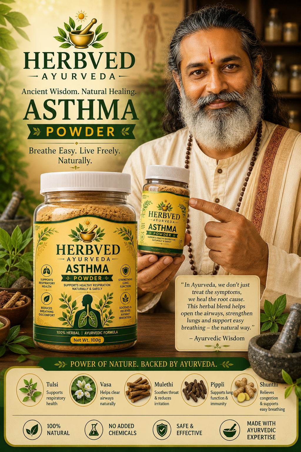 Herbved Asthma Care Powder 30 Days Challenge