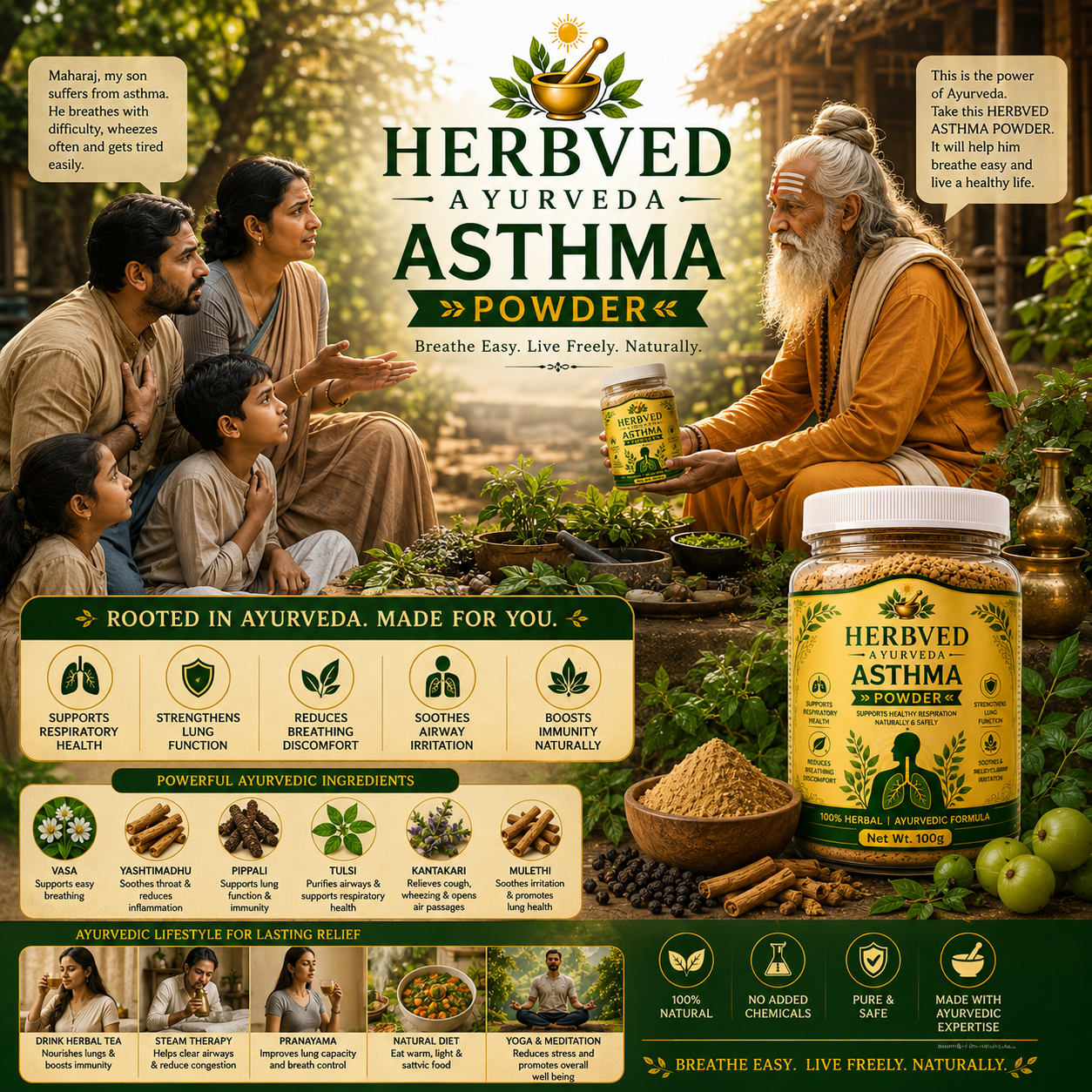 Herbved Asthma Care Powder 30 Days Challenge