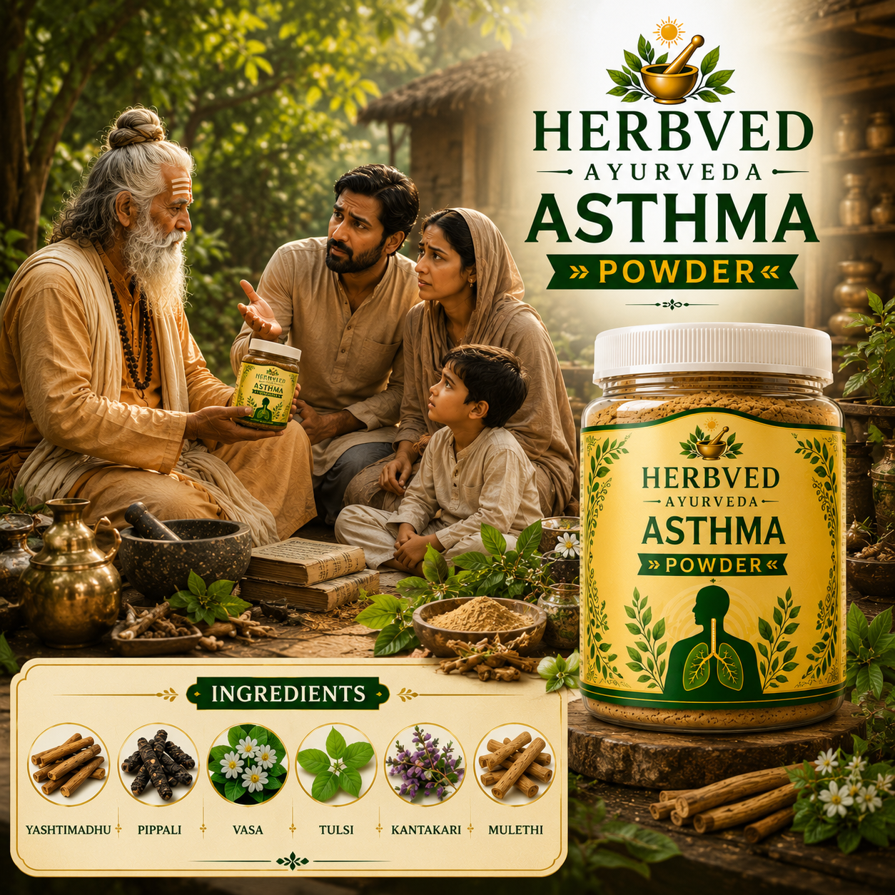 Herbved Asthma Care Powder 30 Days Challenge