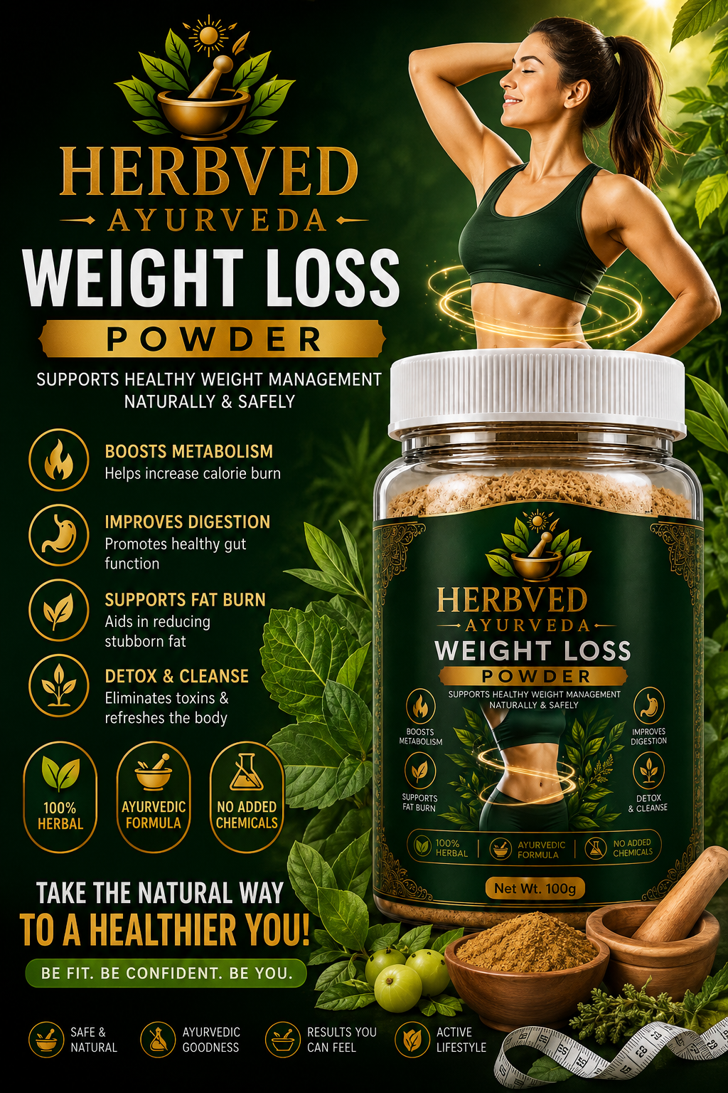 Herbveda Weight Loss Powder 30 Days Challege