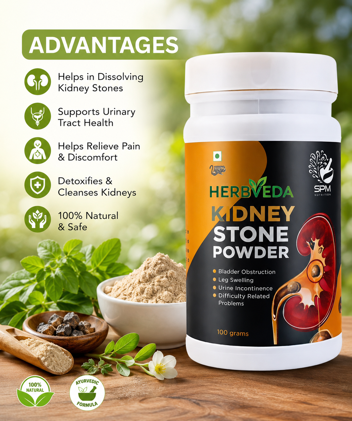 Herbved Kidney Stone Powder-30 Days Challenge