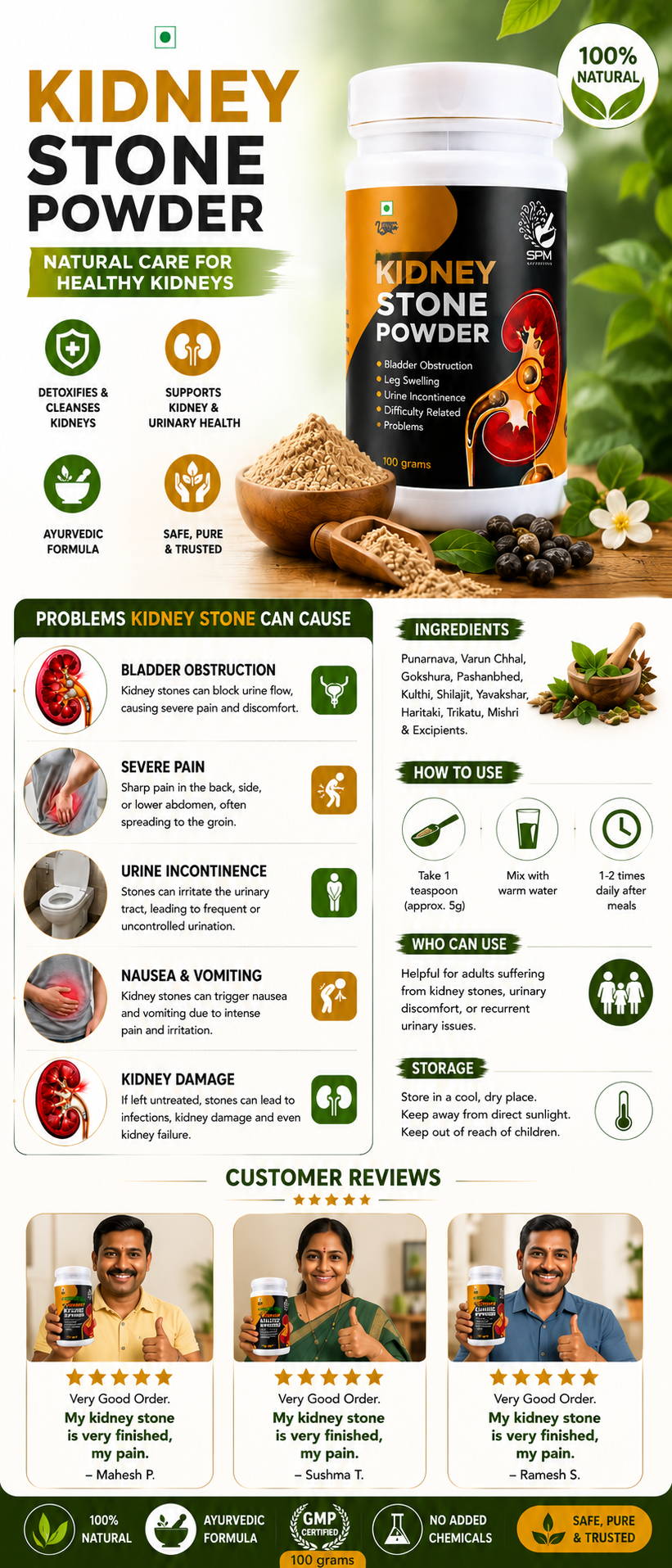 Herbved Kidney Stone Powder-30 Days Challenge