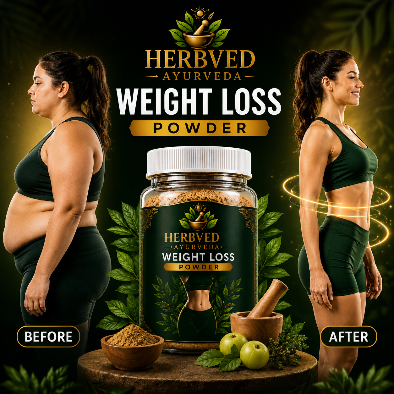Herbveda Weight Loss Powder 30 Days Challege