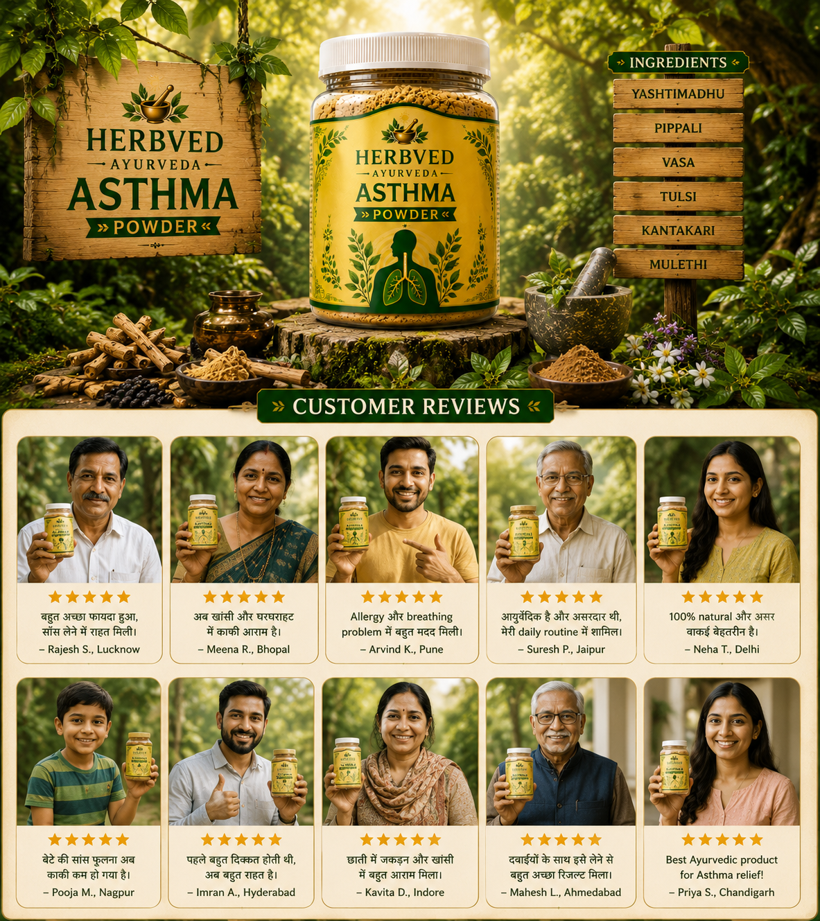 Herbved Asthma Care Powder 30 Days Challenge