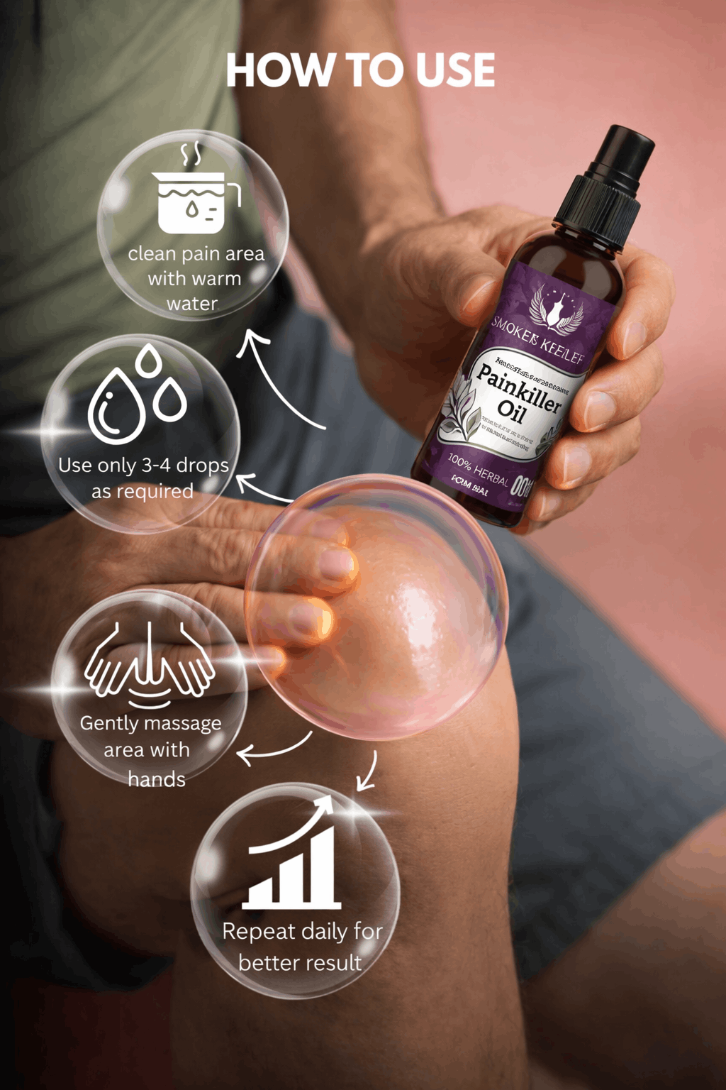 Smoke Pain Relief & Massage Oil - 100% Working 🌿