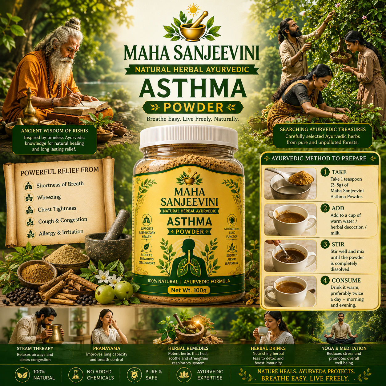 Herbved Asthma Care Powder 30 Days Challenge